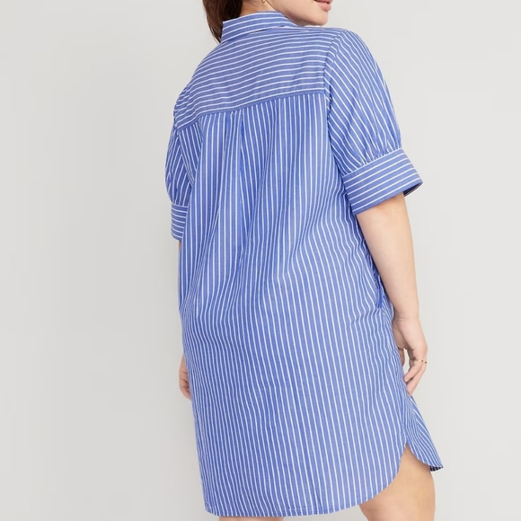 SHORT SLEEVE SHIRT DRESS - Picture 4 of 6